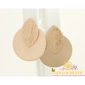 Золотые серьги круги 470095